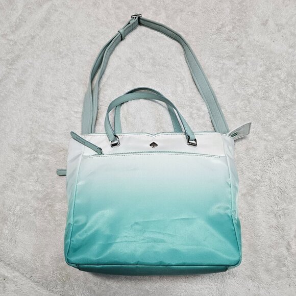 kate spade Handbags - NWOT Kate Spade Jae Degrade White Mint Green Ombre Medium Satchel Hand bag Purse